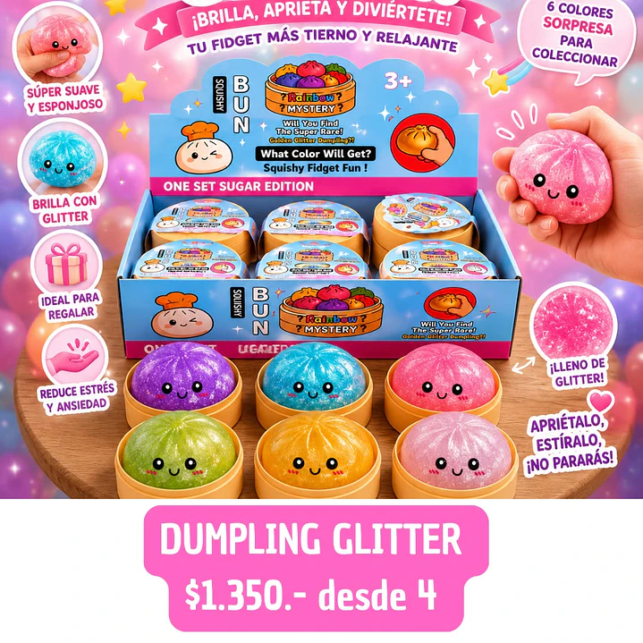 DUPE DUMPLING GLITTER (4 UNID) 1