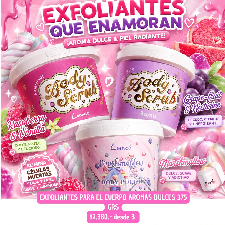 EXFOLIANTES AROMA DULCES 375 ML (3UNID) 1