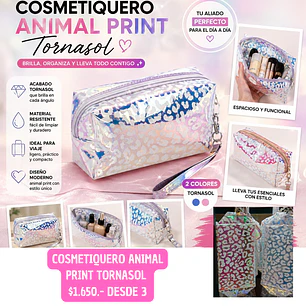 ESTUCHES ANIMAL PRINT TORNASOL (3 UNID)