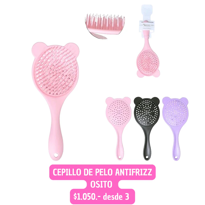 CEPILLO DE PELO ANTIFRIZZ OSITO (3UNID) 1