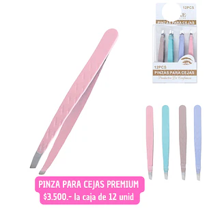 PINZA PARA CEJAS PREMIUM (1 CAJA DE 12 UNID )