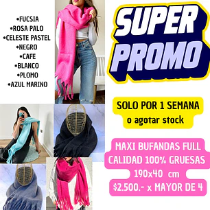 MAXIBUFANDAS ECHARPE (4UNID)