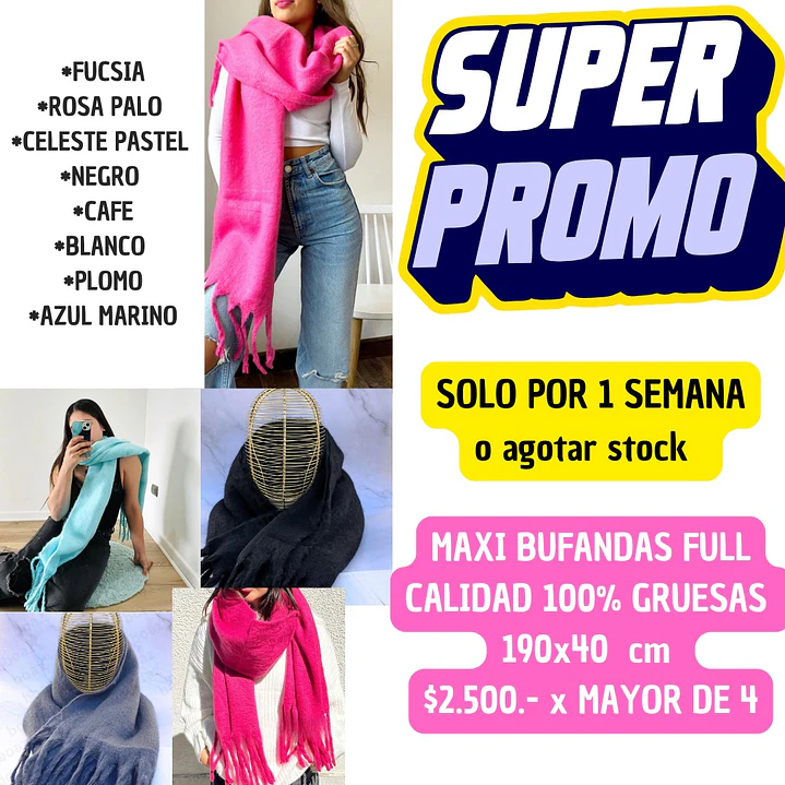 MAXIBUFANDAS ECHARPE (4UNID) 1