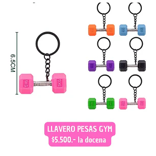 LLAVERO PESAS GYM ( DOCENA )