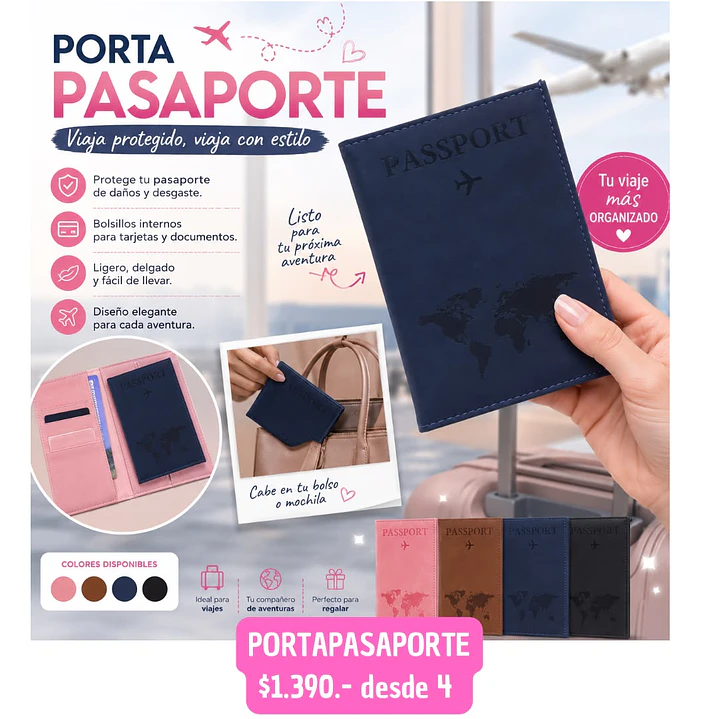 PORTAPASAPORTE  (4 UNID) 1