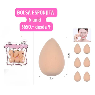 BOLSA ESPONJITA 6 PIEZAS (4UNID)