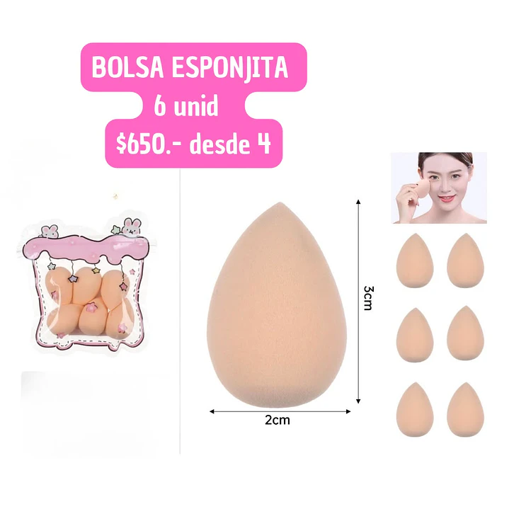 BOLSA ESPONJITA 6 PIEZAS (4UNID) 1