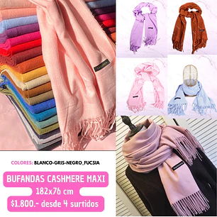 BUFANDAS CASHMERE SURTIDO (4UNID)