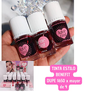 TINTA DE LABIOS ESTILO BENEFIT  (4 UNID)