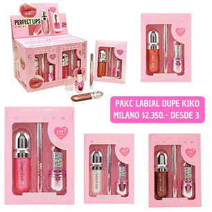 PACK LABIAL DUPE KIKO MILANO (3 UNID)