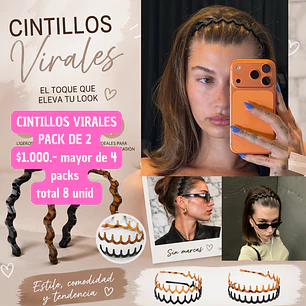 PACK CINTILLO VIRAL HAILEY BIEBER  (4 PACKS )