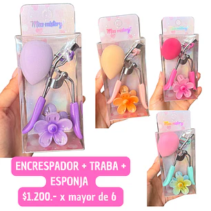 SET ENCRESPADOR + TRABA (6 UNID)