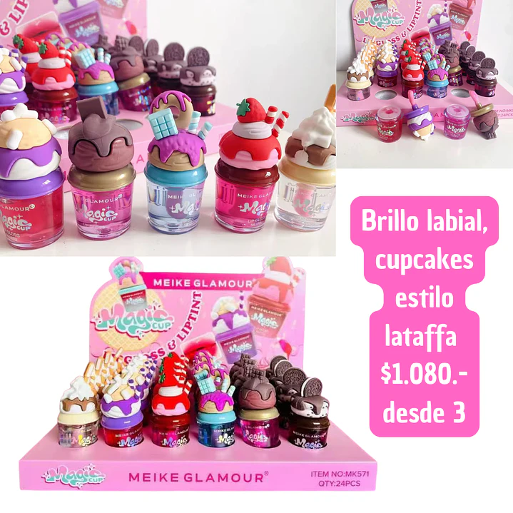 BRILLO LABIAL CUPCAKES (3 UNID) 1