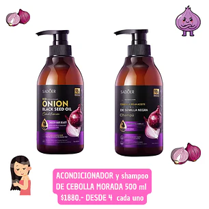 SHAMPOO Y ACONDICONADOR CEBOLLA ( 4UNID)