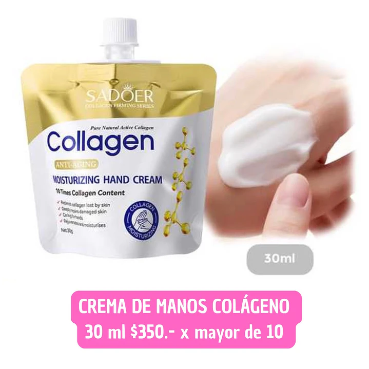 CREMA DE MANOS COLAGENO 30GRS (10UNID) 1