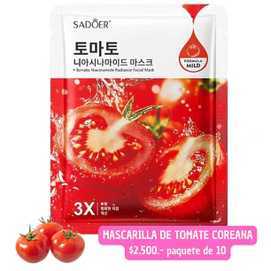 MASCARILLA FACIAL TOMATE COREANA (10UNID)