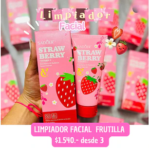 LIMPIADOR FACIAL FRUTILLA (4UNID)