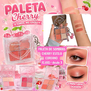 PALETA DE SOMBRAS CHERRY COREANO (3UNID)