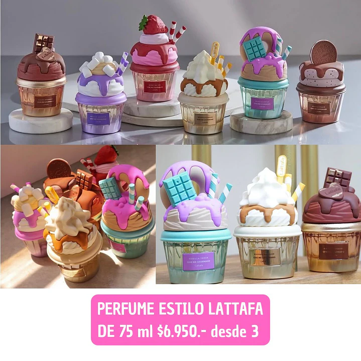 PERFUMES ESTILO LATTAFA  CUPCAKES 75 ML  (3UNID) 1
