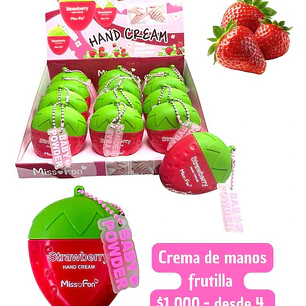 CREMA DE MANOS FRUTILLA (4UNID)