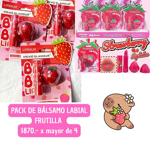 PACK BALSAMO LABIAL FRUTILLA (4UNID)