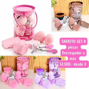 TARRITO SET 8 PIEZAS ENCRESPADOR Y MAS  (3UNID)