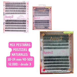 MIX PESTAÑAS POSTIZAS 40-50D (3UNID)