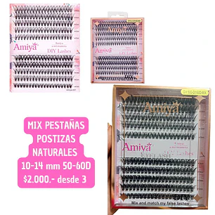 MIX PESTAÑAS POSTIZAS 50-60D (3UNID)