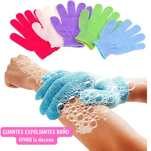 GUANTES EXFOLIANTES BAÑO (DOCENA)