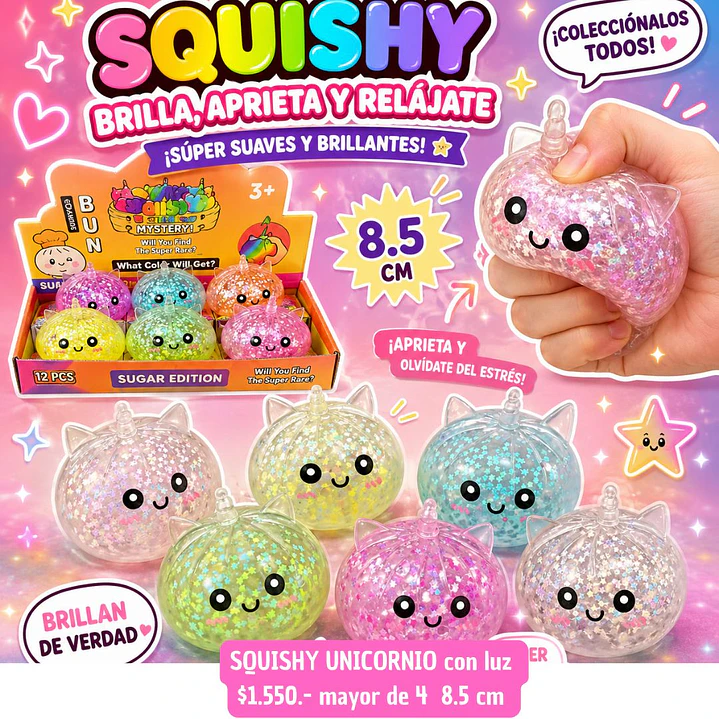 DUMPLING UNICORNIO CON LUZ  (4UNID) 1