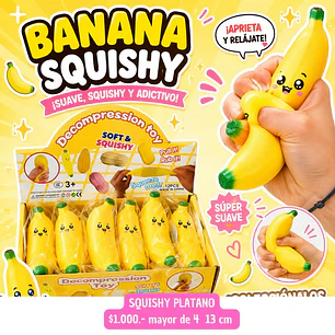 SQUISHY DE BANANA (4UNID)