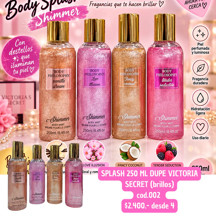 SPLASH DUPE VICTORIA SECRET COD.002 (4UNID) 1