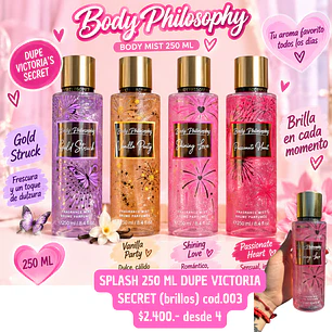SPLASH DUPE VICTORIA´S SECRET COD.003 4UNID)