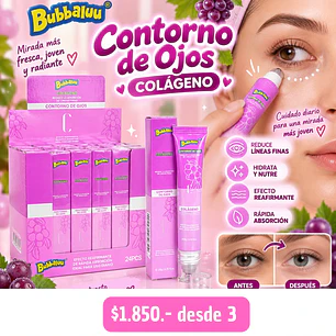 CONTORNO DE OJOS COLAGENO BUBBALUU (3 UNID )
