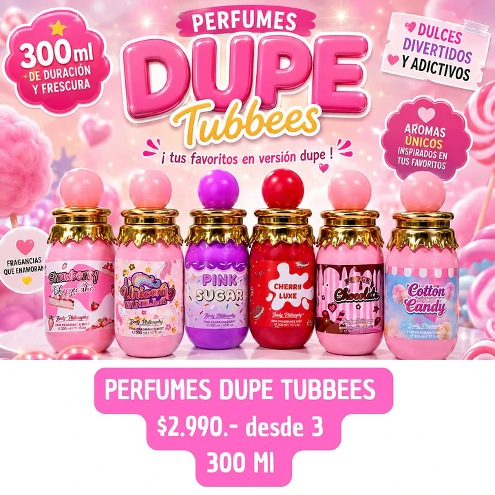 PERFUMES DUPE TUBBEES 300 M (3UNID) 1