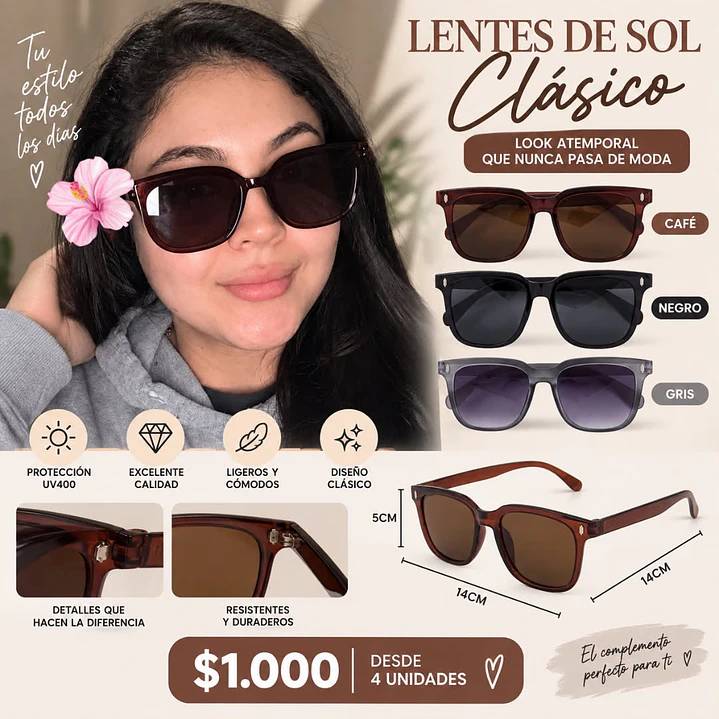 LENTES DE SOL CODIGO 803 (4UNID) 1