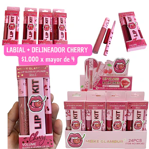 LABIAL + DELINEADOR CHERRY (4UNID)