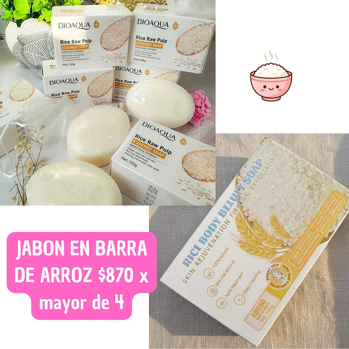 JABON EN BARRA DE ARROZ (4UNID) ECO 1