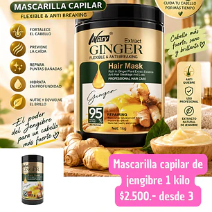 MASCARILLA CAPILAR JENGIBRE 1KG (3UNID)