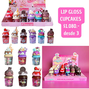LIP GLOSS CUPCAKES (3UNID)