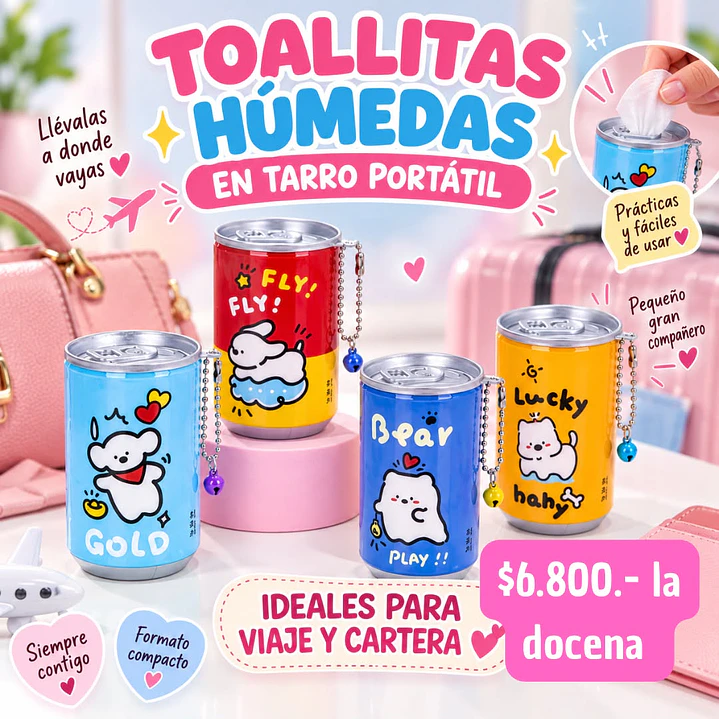 TOALLITAS HUMEDAS EN TARRO (DOCENA) 1