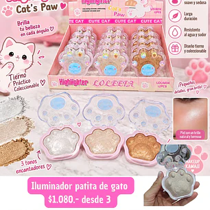 ILUMINADOR PATITA DE GATO (3UNID)