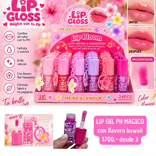 LIP OIL PH MAGICO CON LLAVERO HAWAII (3 UNID)