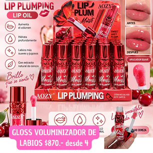 GLOSS VOLUMINIZADOR DE LABIOS (4 UNID)