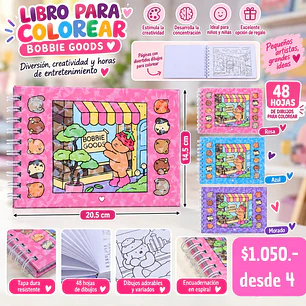 LIBRO PARA COLOREAR BOBBIE GOODS (4UNID)