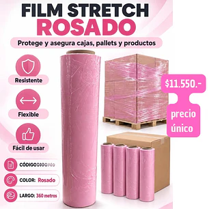 FILM ROSADO EMBALAJE 360 METROS (PRECIO UNICO)