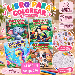 LIBRO PARA COLOREAR COD.289 (4UNID)