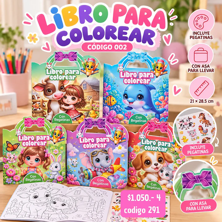 LIBRO PARA COLOREAR COD.291 (4UNID) 1