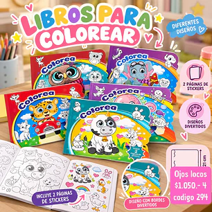 LIBRO PARA COLOREAR COD.294 (4UNID)