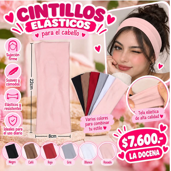 CINTILLOS ELASTICOS PARA EL CABELLO (DOCENA) 1